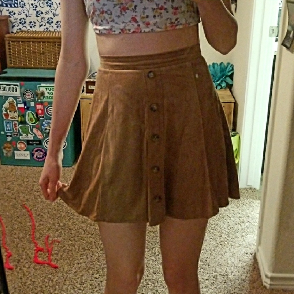Tan/brown Suede Skirt